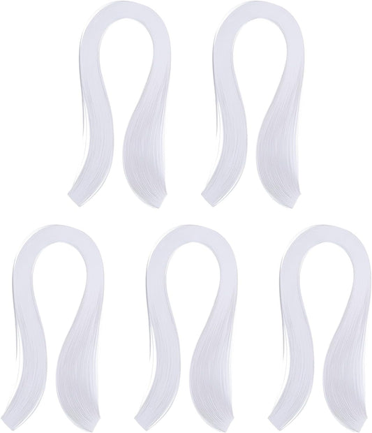 PATIKIL 600pcs Quilling Strips Paper 1/8"(3mm) 39cm Origami Paper Quilling Strip for Art DIY Hand Craft Christmas, White
