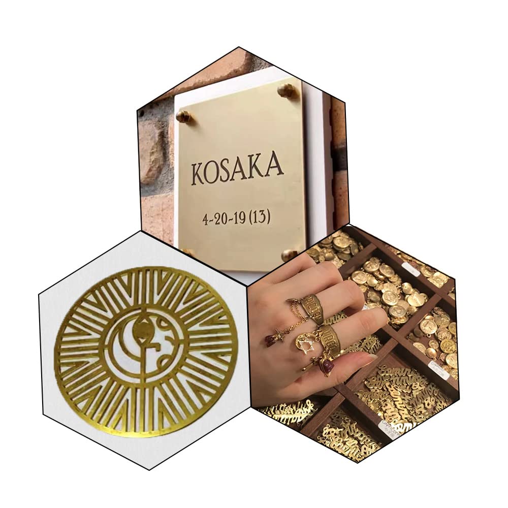 12 Gauge Brass Sheet，H62 Brass Plates Metal 0.079" Thickness x 5.9" Width x 5.9" Lenght, for Models, Crafts, Repairs, Electrical, 1Pcs