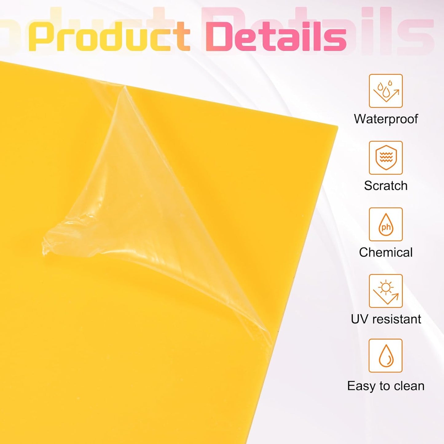 uxcell Acrylic Sheets 12x8 Inch Acrylic Panel 1/8 Inch-3mm Plastic Board for Picture Frames Sign Holders DIY Display Projects Craft, Yellow