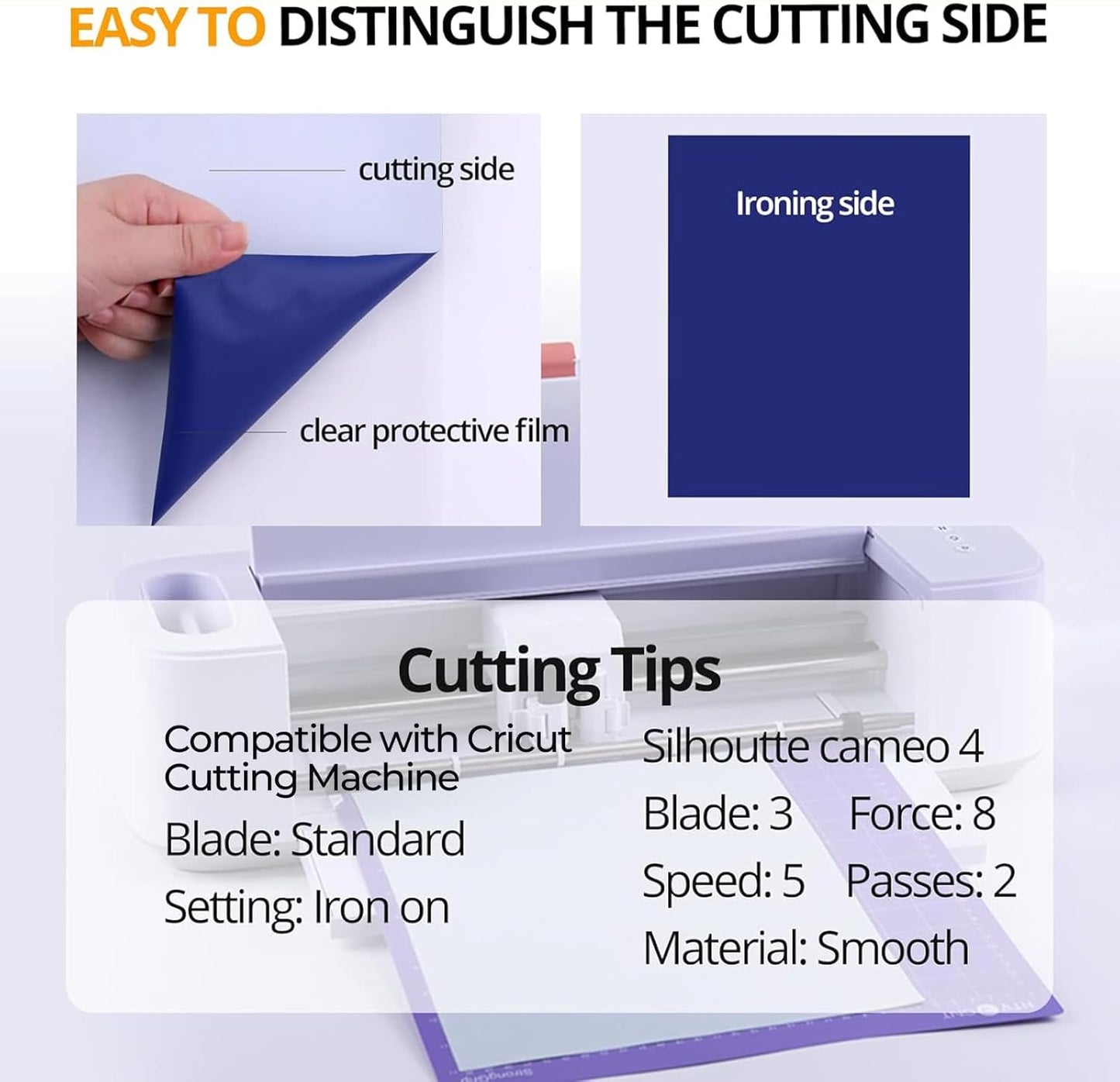 HTVRONT Blue Heat Transfer Vinyl Bundle - 10 Pack 12" x 10" HTV Vinyl for T-Shirt, Royal Blue Iron on Vinyl for All Cutting Machine or Heat Press Machine