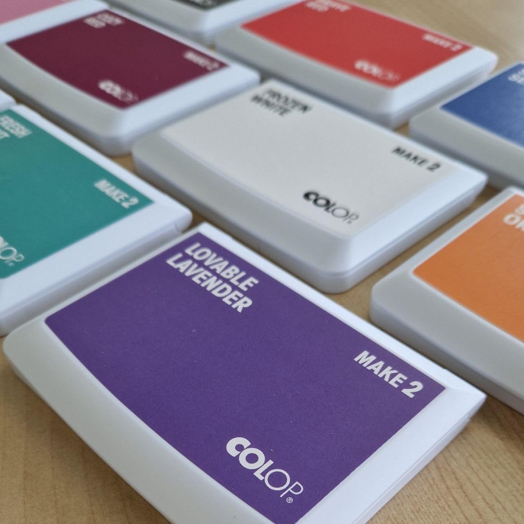 COLOP Make Series, Ink Stamp Pads, with Non-Toxic Premium Ink, Water-Based Acid-Free (Calm Blue, Make 2-2-3/4" x 4-1/4")