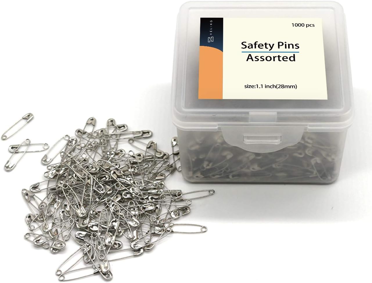 1000 Pieces - 1.1 Inch Clips Tool Kit - Assorted Decorative Pins, Sewing Accessories