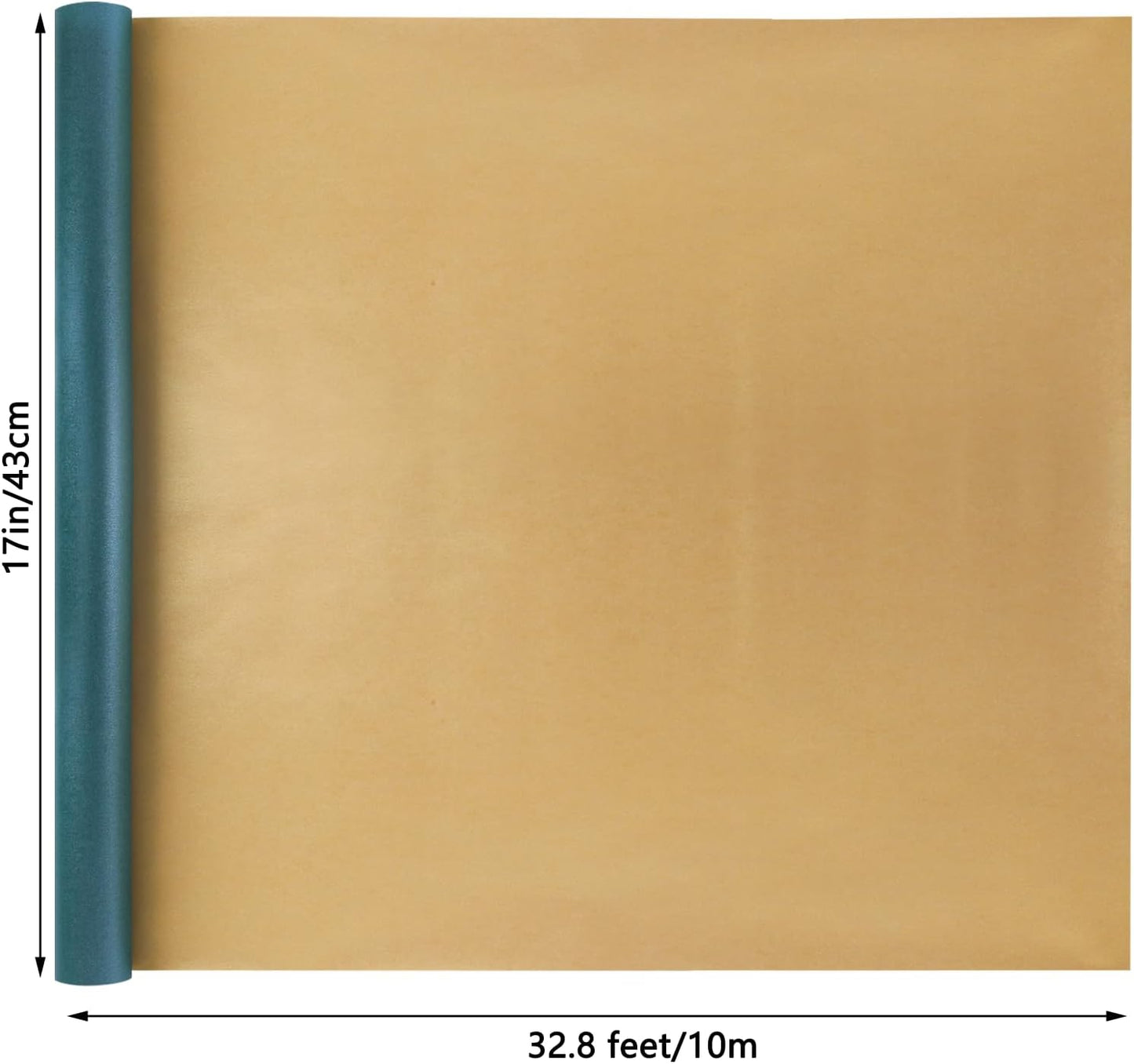 NESCCI Dark Green & Gold Matte Wrapping Paper,Double Sided Solid Color Pearly-Lustre Paper,Gift Wrapping Paper,Perfect for Wedding,Valentine's Day,Birthday,Christmas,Baby Shower(17 Inches X 32.8 Feet)