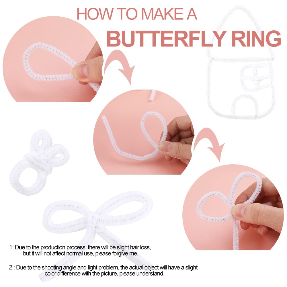 110 PCS White Pipe Cleaners, Christmas Craft Pipe Cleaners, Art Pipe Cleaners for Creative Home Decoration Supplies Arts and Crafts Project