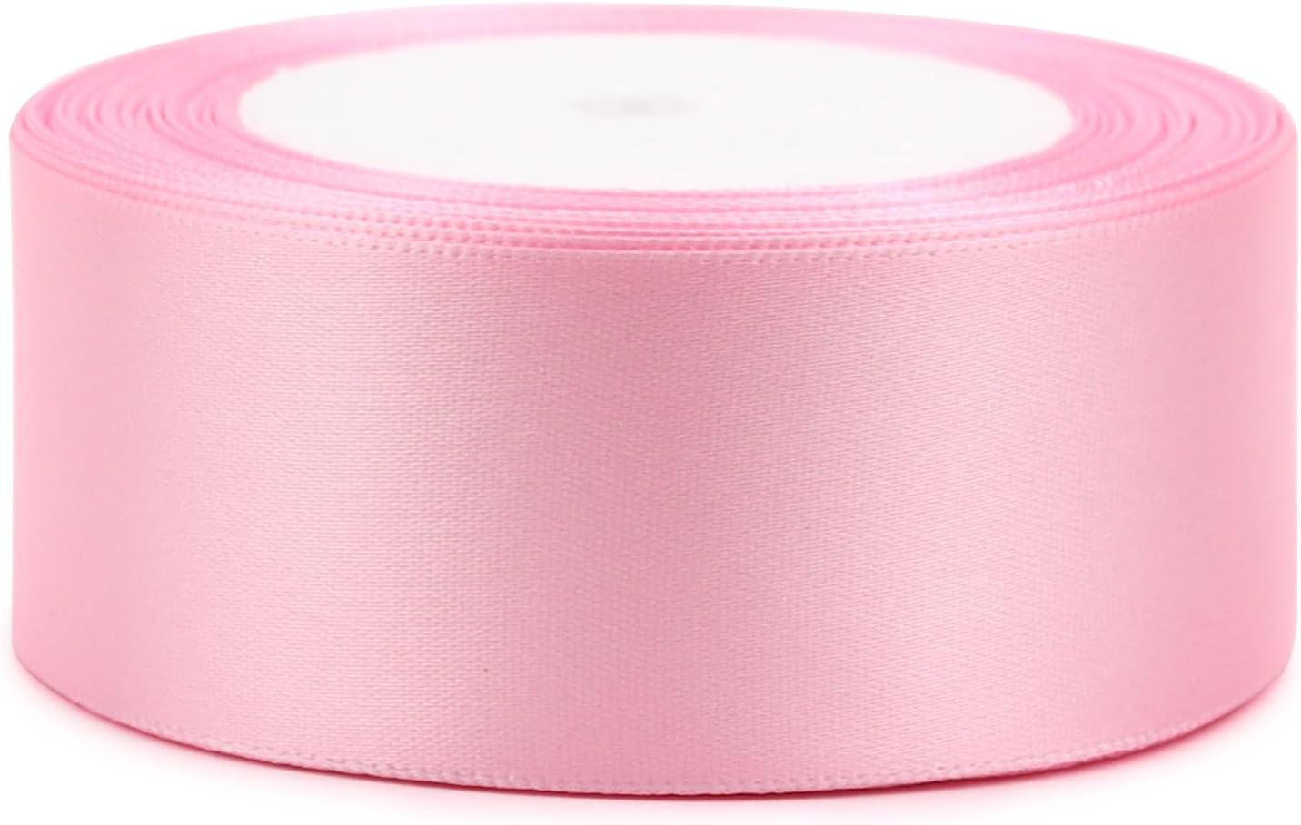Pink Solid Satin Ribbon 1-1/2 Inch 25 Yards Solid Polyester Fabric Ribbon for Gift Wrapping Wedding Christmas Baby Shower Birthday Party Decoration Handmade Immortal Flower Craft