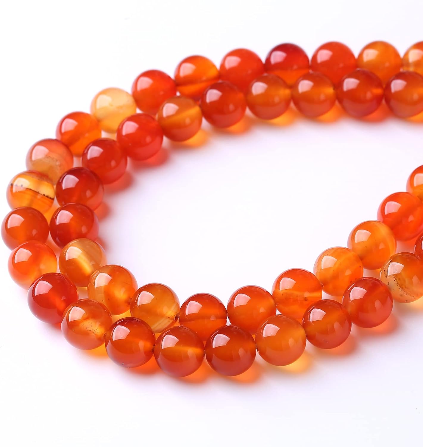 90PCS 4MM Red Agate Beads Round Loose Stone Beads for Jewelry Making DIY Energy Stone Healing Power Bracelet 15"
