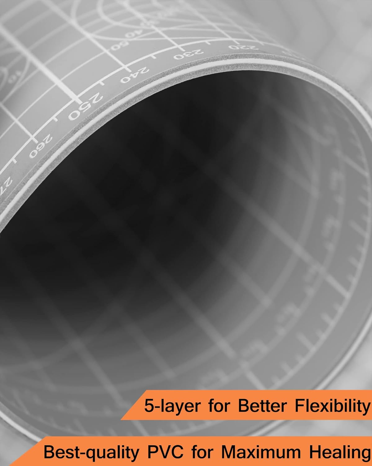 Density-upgraded 9"x12" Self Healing Cutting Mat, Idemeet Rotary Sewing Mat for Crafts, 5-Ply Blade Table Protector Cut Board for Fabric Leather Cutting Quilting Modeling Hobby Project, A4, Gray