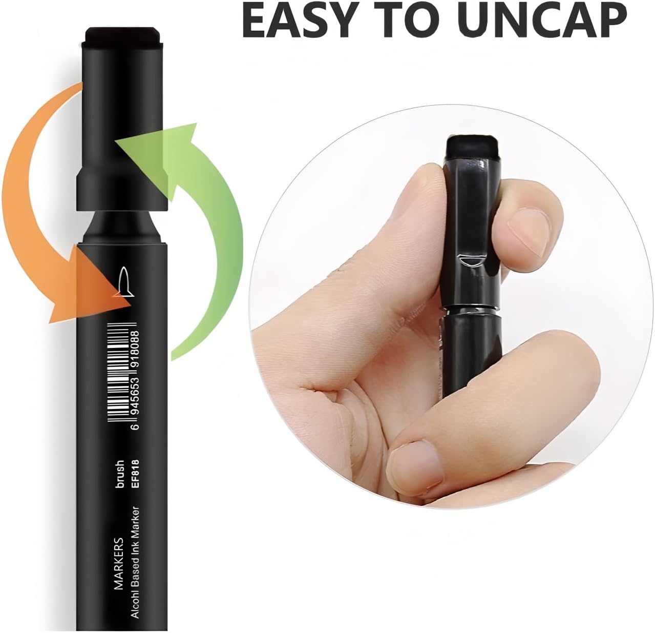 6 Colors Skin Tone Alcohol Markers Set, Double Tipped Soft Fine Tips and Brush Art Marker Set for Artist Beginers Adults Coloring Sketching (Light)