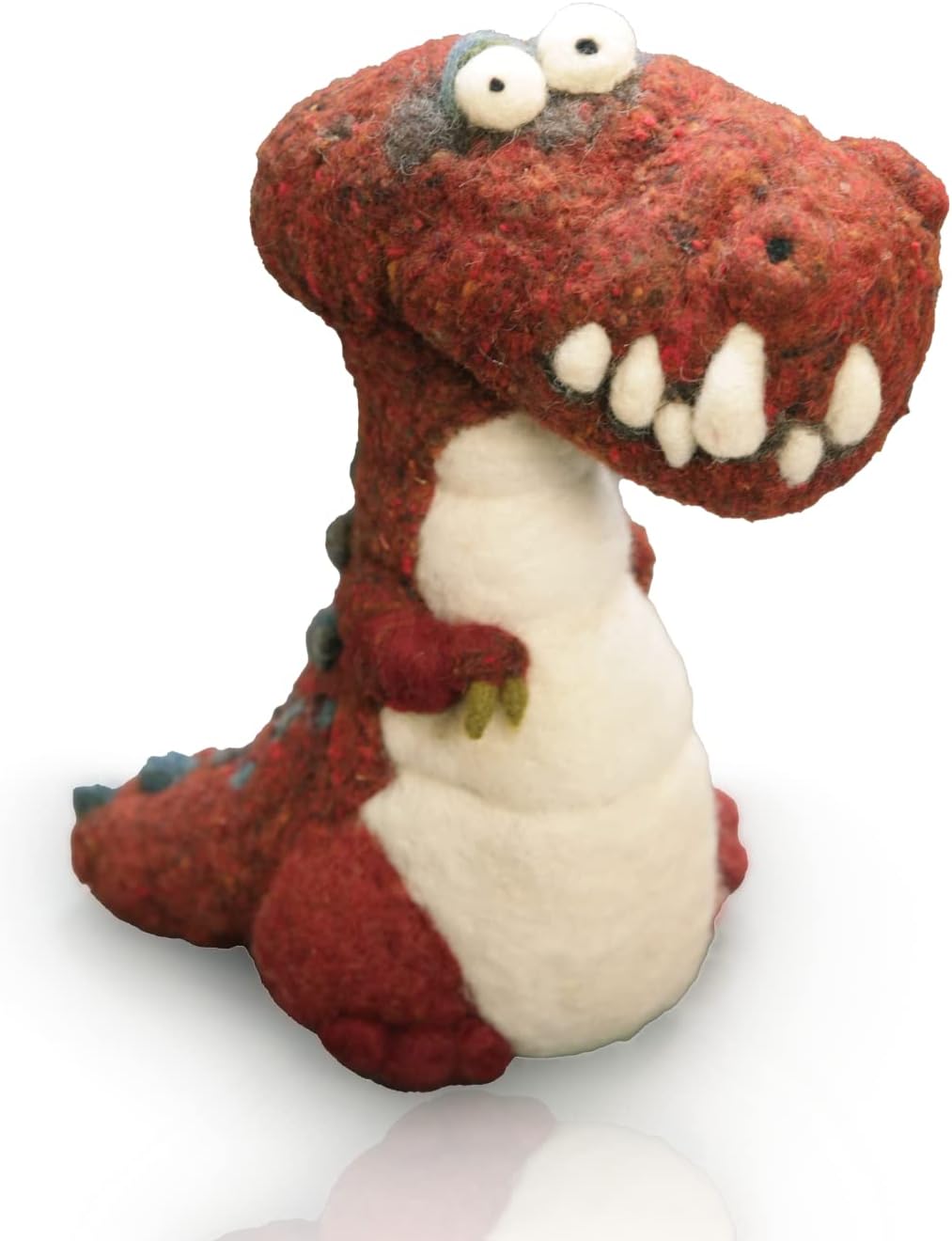 Woolbuddy Needle Felting Kit - Felted Dinosaurs for Beginners, Adults & Kids, Includes Wool, Pad, 4 Needles, and Instructions