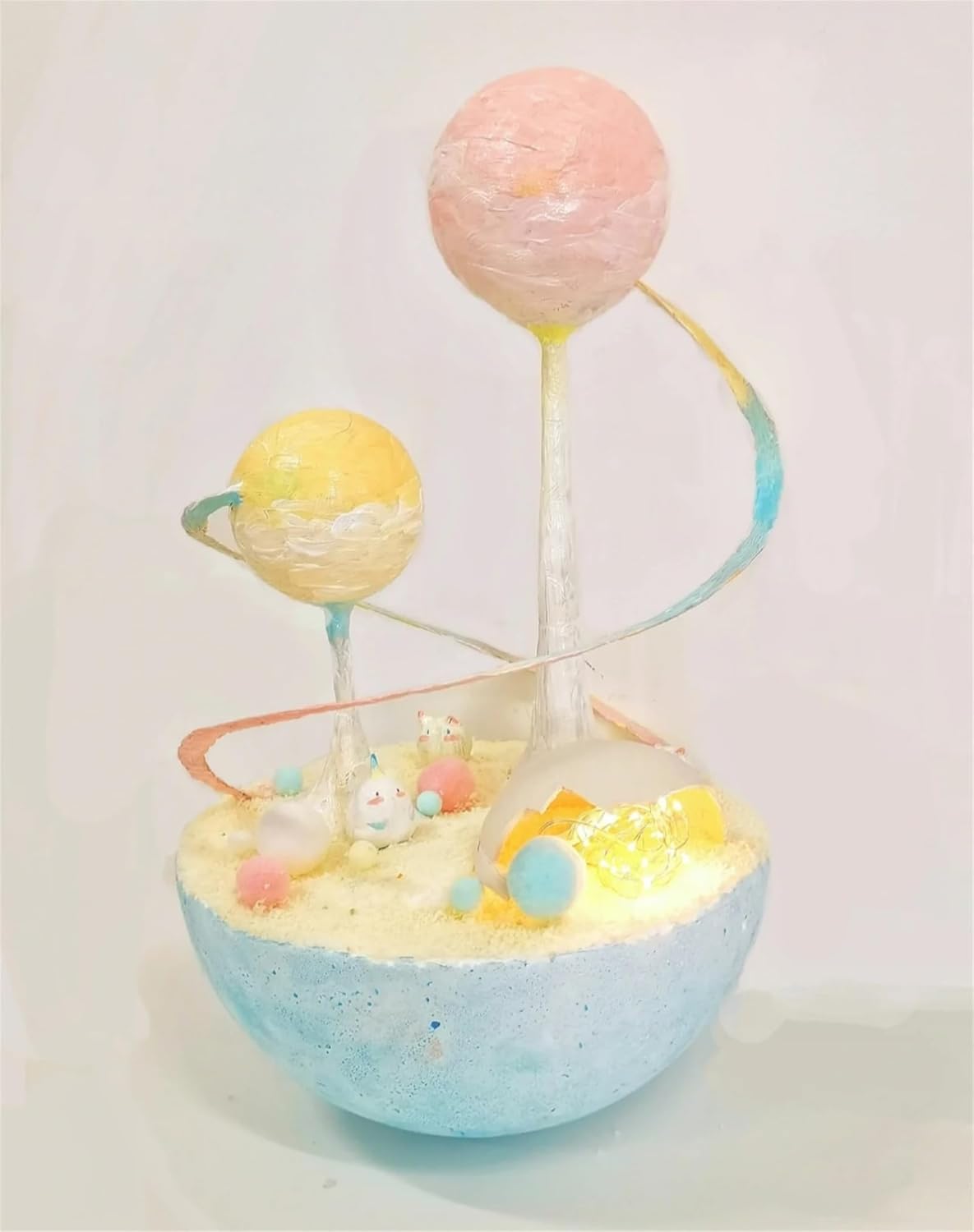 Crafjie 2PCS 8 Inchs White Foam Balls Half Round Polystyrene Half Foam Balls Craft Supplies Hemispherical Christmas Craft Ballfor DIY Home Craft Project and Art Decoration