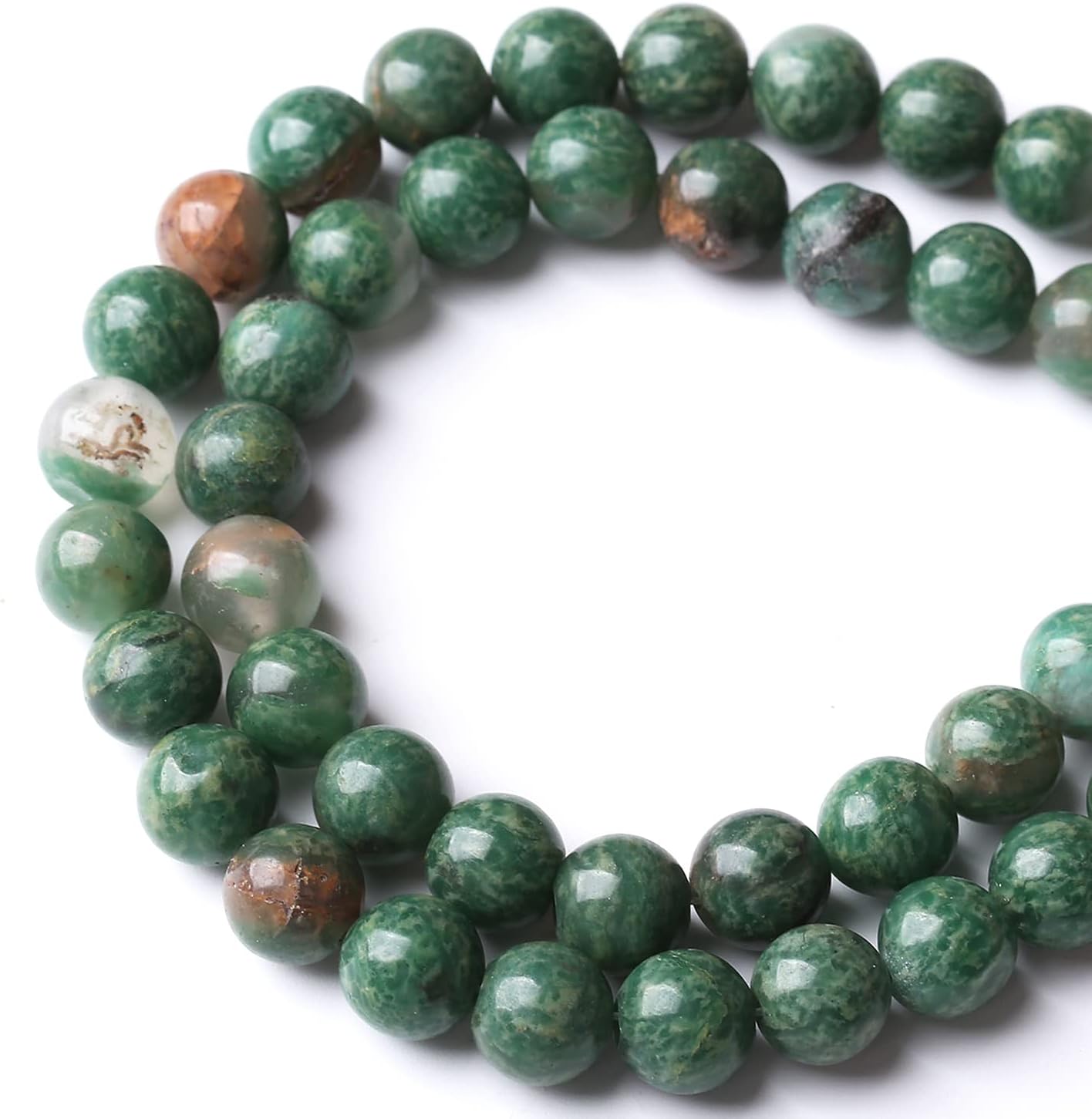 48PCS 8MM Rhyosite Stone Beads Energy Healing Beads for DIY Jewelry Bracelet Necklace Making for Jewelry Making15Inch