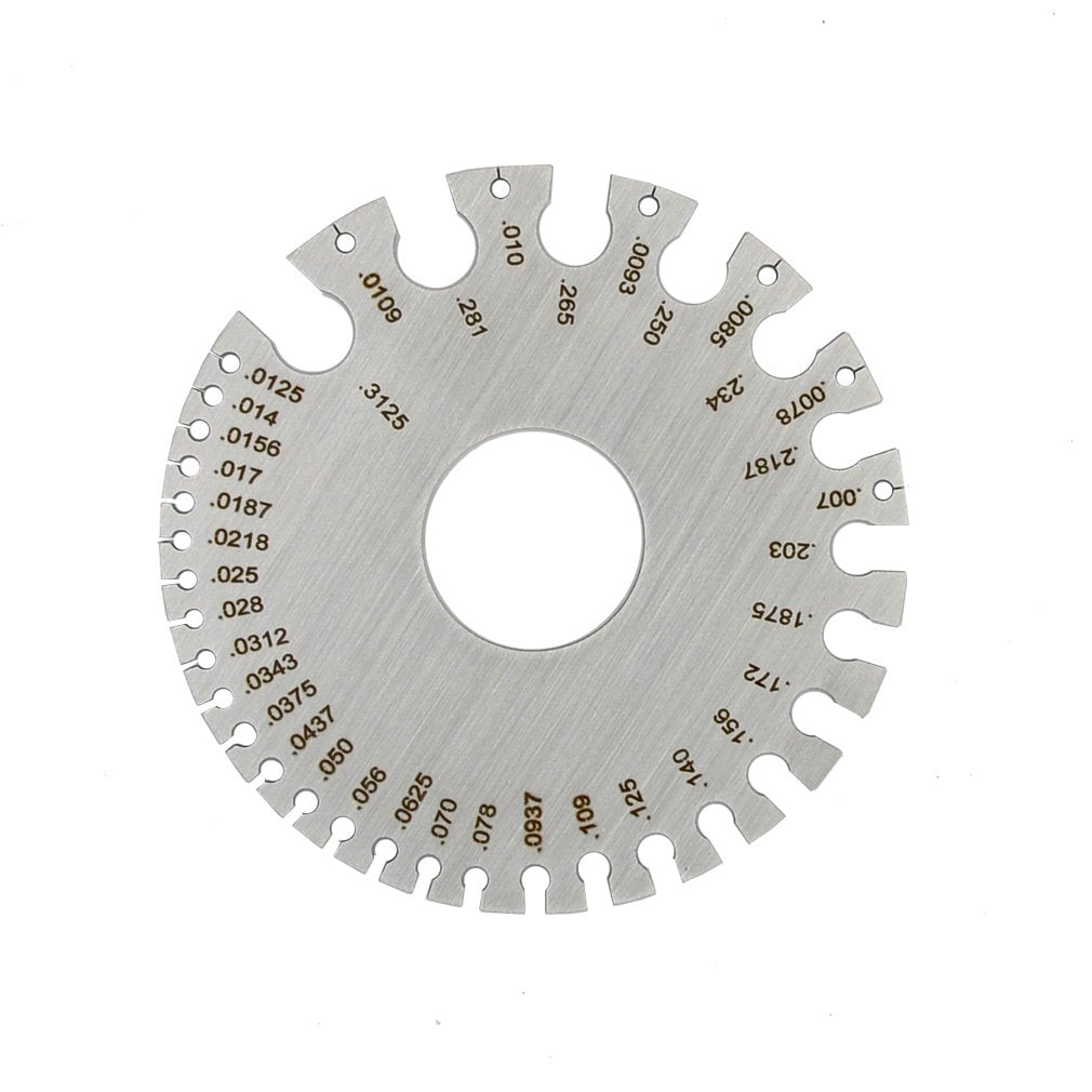 DGOL Stainless Steel SWG Sheet Metal Wire Cable Gage Standard Thickness Gauge with Very Clear Numbers and Letters