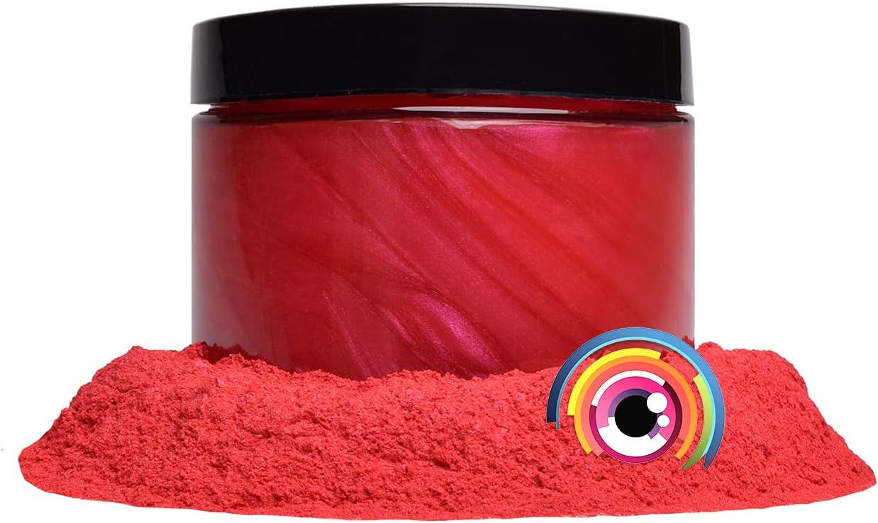 Eye Candy Pigments Premium Red Mica Powder - Cherry Blossom (50gr) - for Epoxy, Resin, Soap, Paint, Woodworking, Acrylic Pouring, Bath Bombs, Fishing Lures - DIY Arts and Crafts Additive