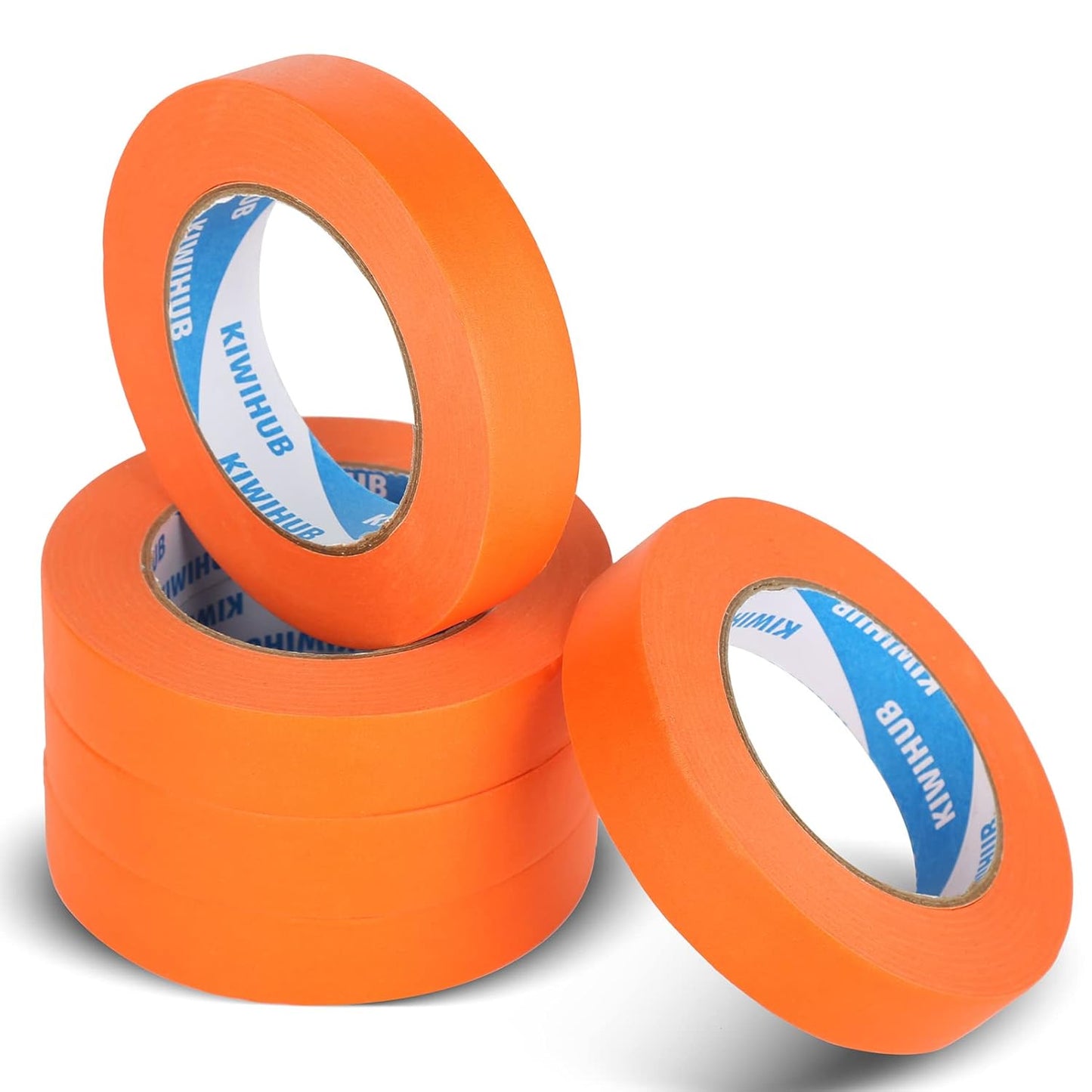 Orange Painters Tape,1 inch x 60 Yards x 5 Rolls (300 Yards Total) - Medium Adhesive Masking Tape for Painting,Labeling,DIY Crafting,Decoration and School Projects