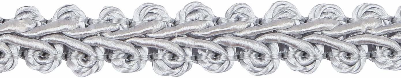 BEL AVENIR Braid Trim 1/2 inch 13.6 Yards French Gimp Basic Sewing Polyester DIY Crafts Costume Home Decorative (Sliver)