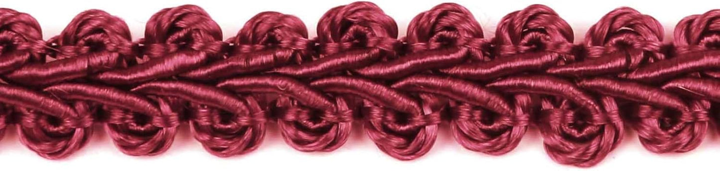 BEL AVENIR Braid Trim 1/2 inch 13.6 Yards French Gimp Basic Sewing Polyester DIY Crafts Costume Home Decorative (Wine)