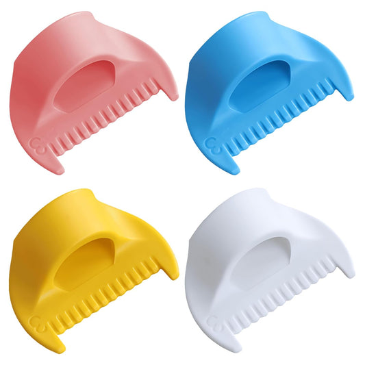 4 PCS 4mm Edge Lock Seam Guide, Mini Sewing Finger Ruler for Hand Sewing, DIY Sewing Kit Tool, Sewing Needle Gauge Measuring Guide, 4 Color