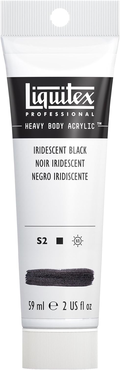 Liquitex Professional Heavy Body Acrylic Paint, 2-oz (59ml) Tube, Iridescent Black