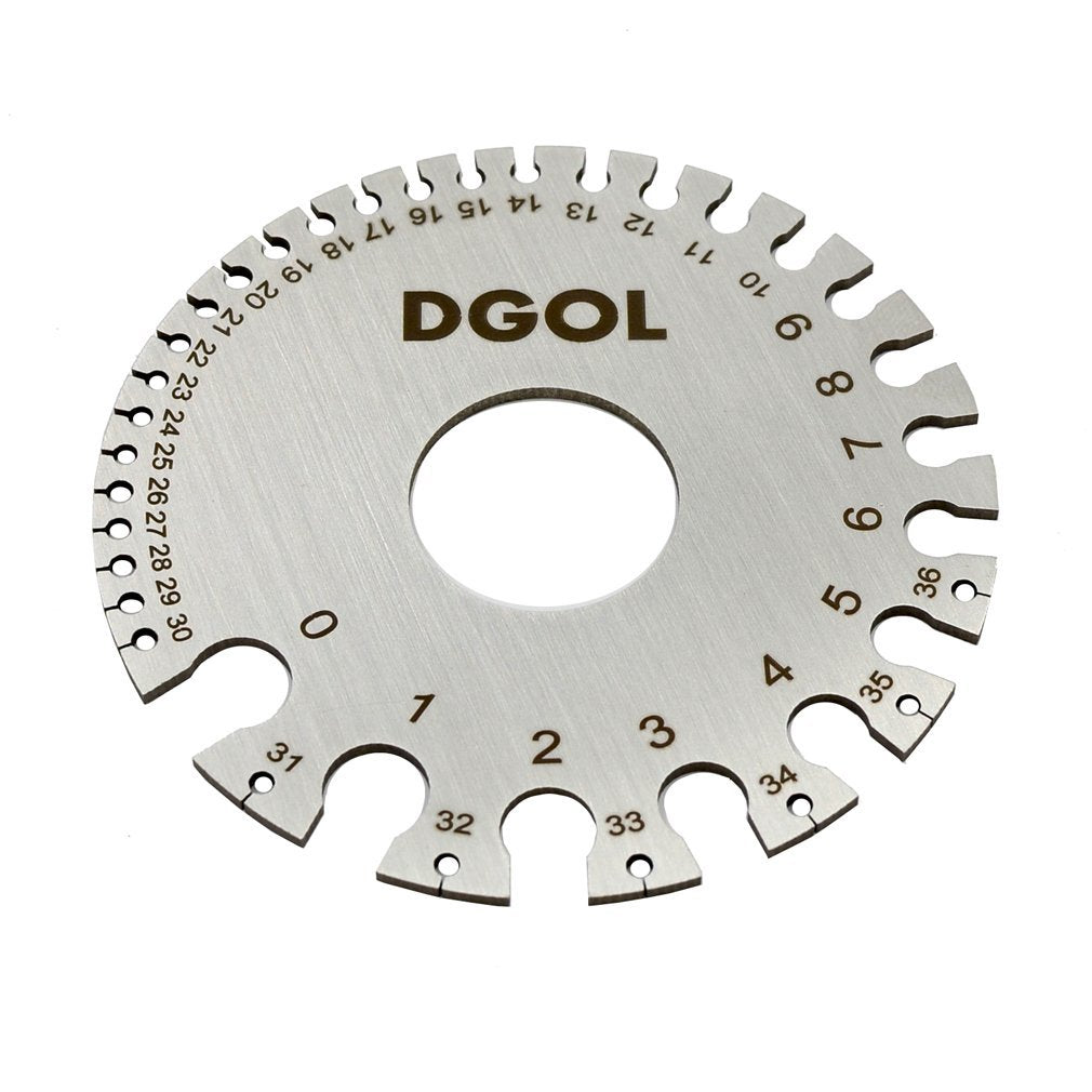 DGOL Stainless Steel SWG Sheet Metal Wire Cable Gage Standard Thickness Gauge with Very Clear Numbers and Letters