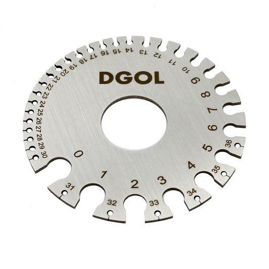 DGOL Stainless Steel SWG Sheet Metal Wire Cable Gage Standard Thickness Gauge with Very Clear Numbers and Letters