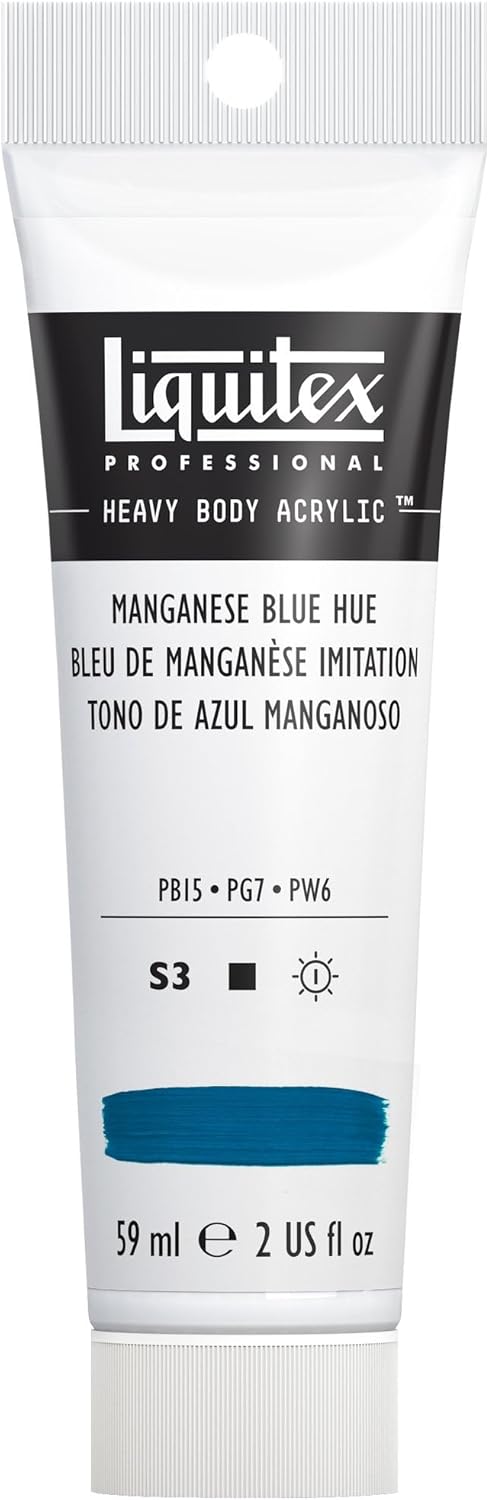 Liquitex Professional Heavy Body Acrylic Paint, 2-oz (59ml) Tube, Manganese Blue Hue