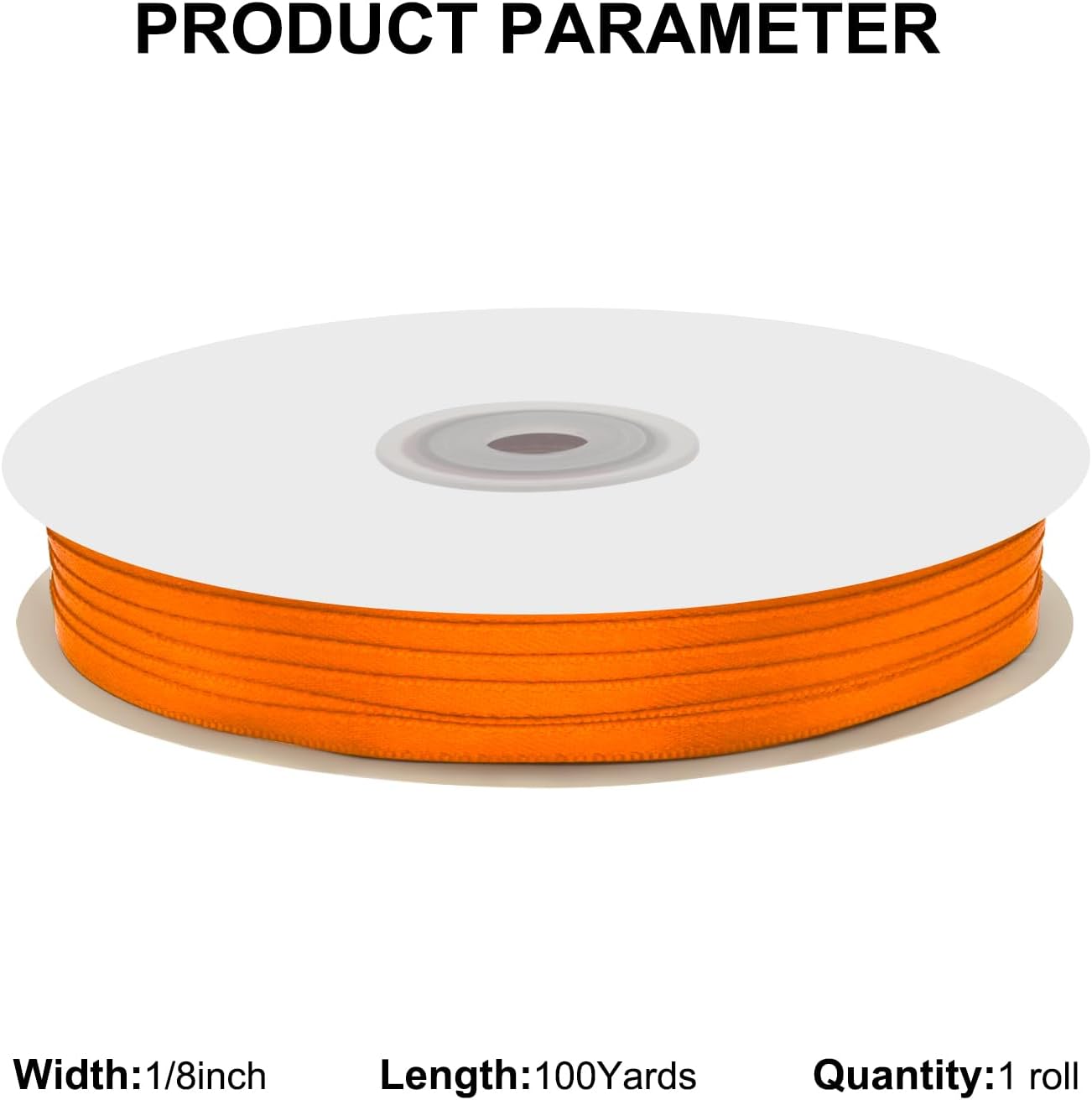 1/8 Inch X 100 Yards Torrid Satin Thin Ribbon Solid Color Double Faced Ribbons Perfect for Crafts Wedding Decor Bow Making Arts Sewing and More