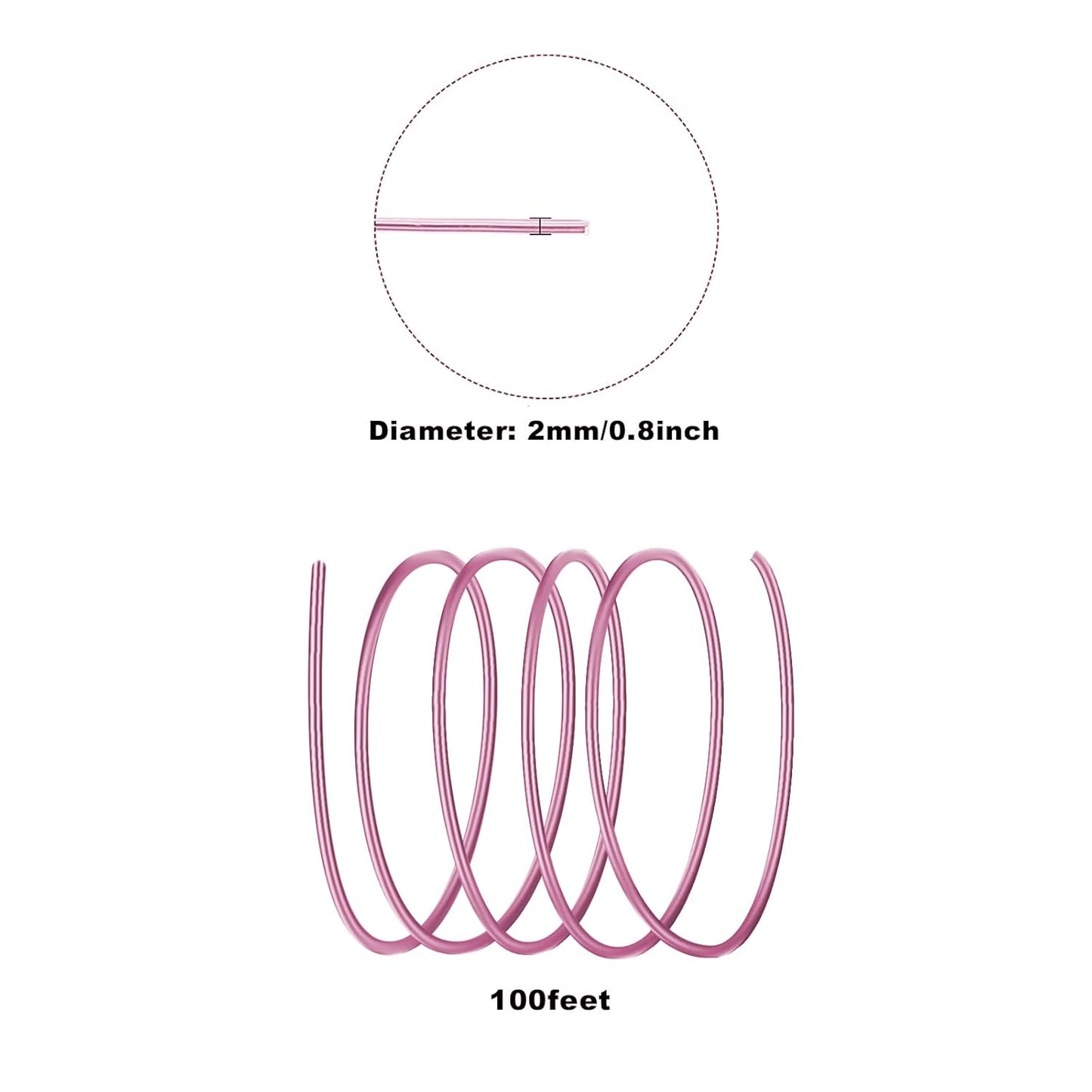 12 Gauge Aluminum Wire - 100 Feet AnselLimited Edward Bendable Anodized Metal Wire for Sculpting, Jewelry, Armature, Wrapping & Craft