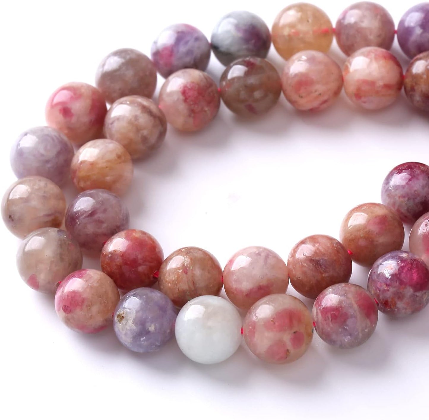 45pcs 8mm 5A Natural Pink Tourmaline Stone Beads Round Loose Spacer Healing Energy Beads for Jewelry Making DIY Bracelets Necklaces 15" (8mm, Pink Tourmaline)