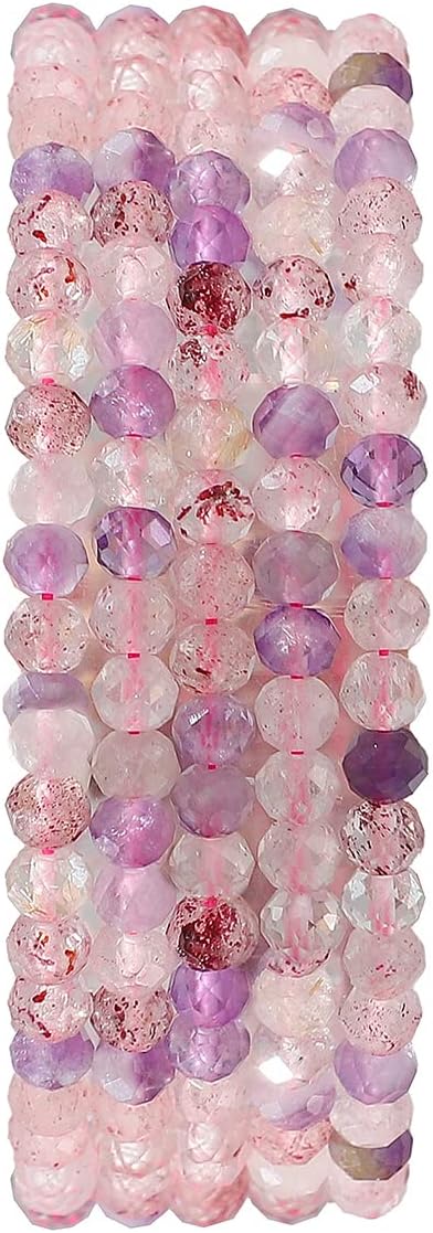Natural Fluorite Beads 4x2mm 120pcs Faceted Rondelle Loose Semi Gemstone Beads for Jewelry Making Design