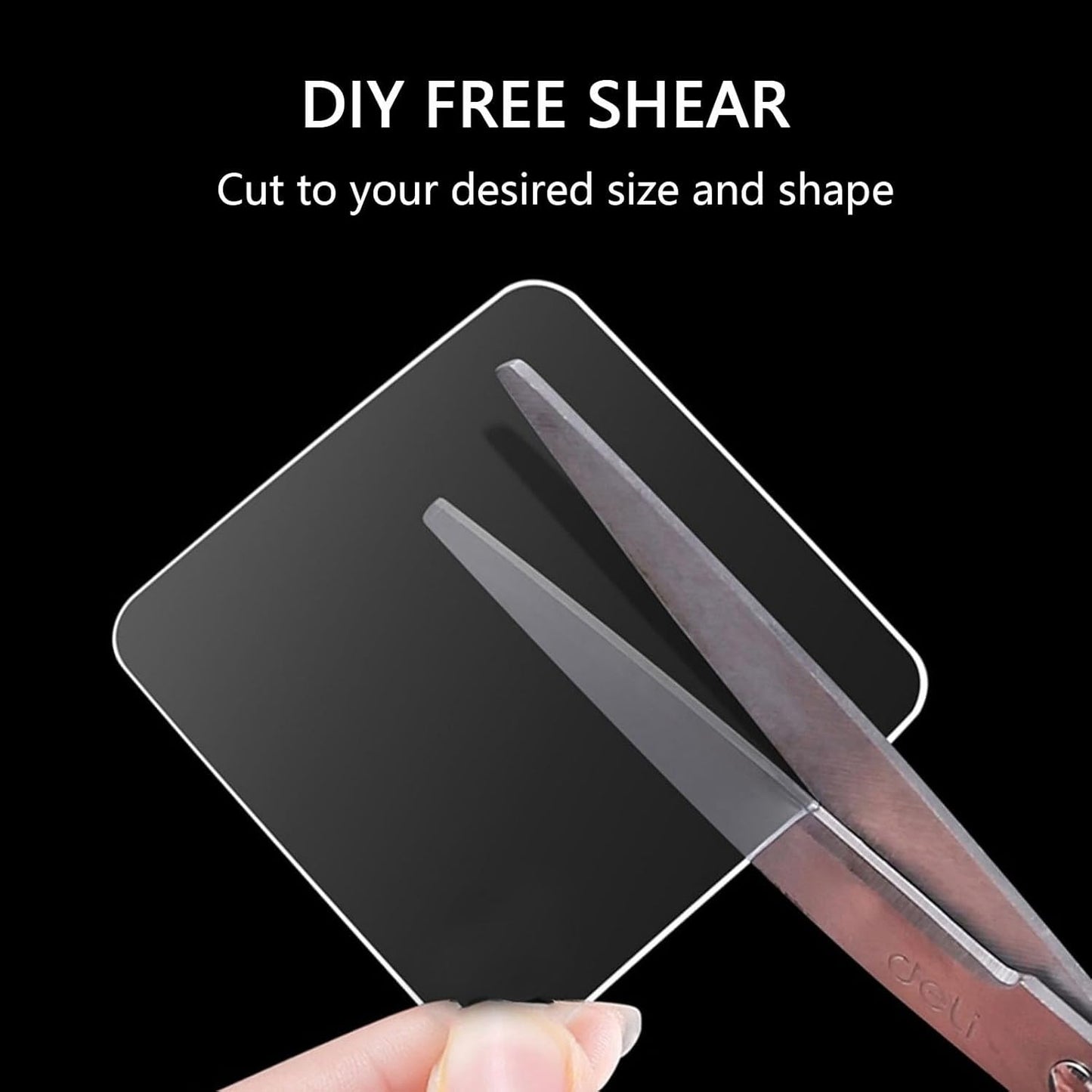 LMJIA Heavy Duty Double Sided Tape, Clear Reusable Mounting Tape Picture Hanging Adhesive Tape Removable Wall Tape Adhesive Poster Tape (100PC, Rectangular-inch*0.7inch)