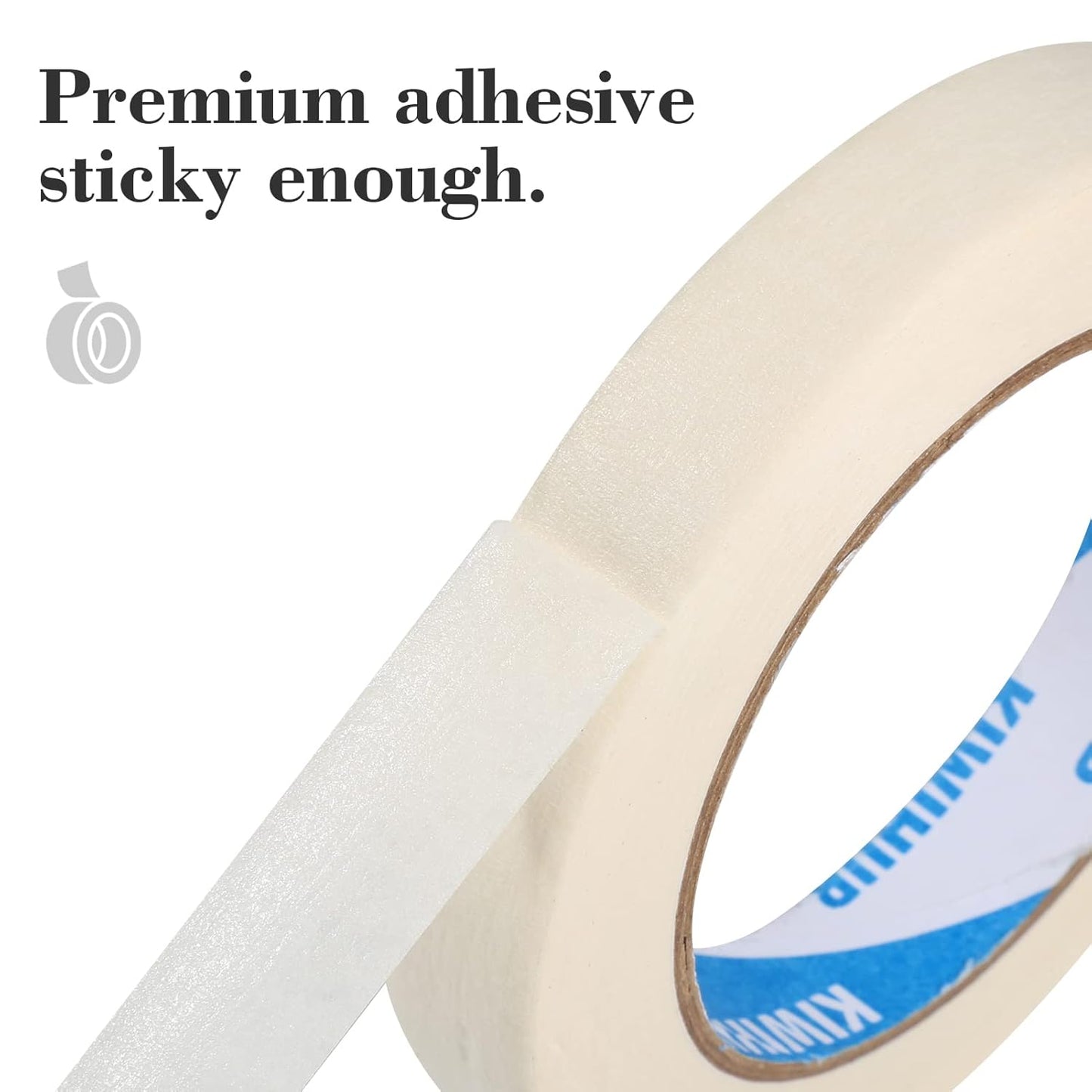 White Painters Tape,1 inch x 60 Yards x 10 Rolls (600 Yards Total) - Medium Adhesive White Masking Tape for Painting,Labeling,DIY Crafting,Decoration and School Projects