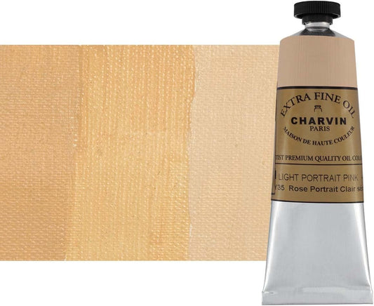 Charvin Extra Fine Oil Paint, Light Portrait Pink 60 ml - Triple-Milled, Rich Texture, Poppy Oil-Based, Light-Fast, Handmade, Archival Quality