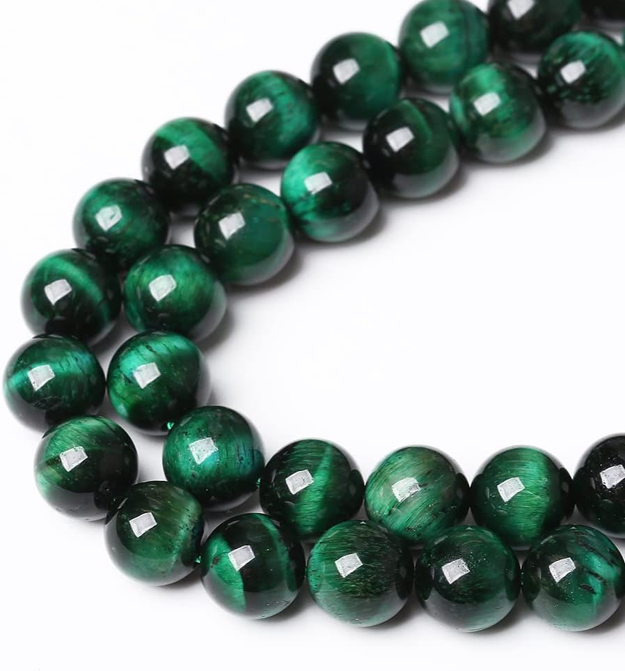 90PCS 4mm Top AAA Green Tiger Eye Beads Natural Stone Round Loose Beads for Jewelry Making DIY Bracelet,Necklace, Earrings 15" Inch (Green Tiger Eye Stone, 4mm)