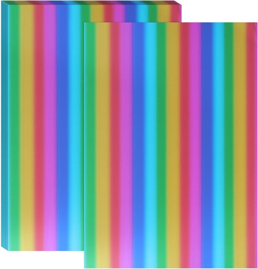 PATIKIL 11.7x8.3" Hot Stamping Foil Paper Sheet, 20 Sheets A4 Heat Transfer Hot Stamping Paper Foil for Leather DIY Logo Decor Craft Gift Package Scrapbook Card, Vertical Colorful