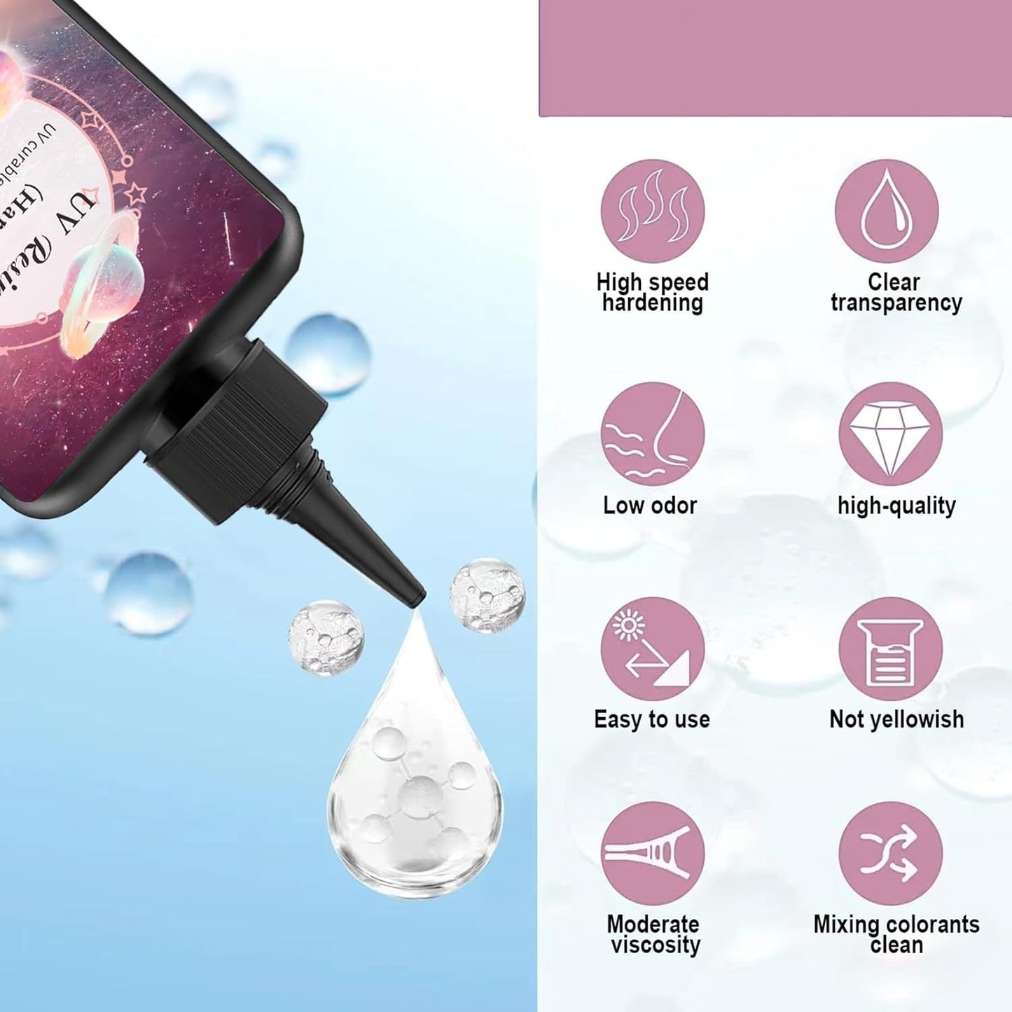 YV-cozx UV Resin Jewelry Making Kit,Crystal Clear Resin with 26 Letter Molds and Casting Tools,DIY Jewelry Making Kit for Necklace,Keychain,Earring (Purple Letter)