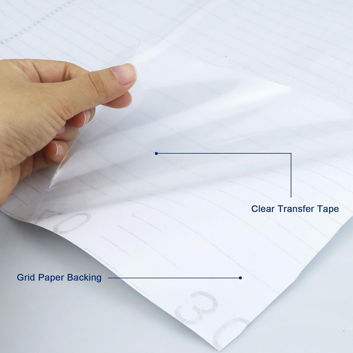 Clear Transfer Paper Tape Roll for Vinyl 12" x 50 FT Medium Tack for Adhesive Vinyl Signs, Application Clear Contact Paper Roll for Silhouette Cameo, Decals, Stickers, Windows (Transparent)