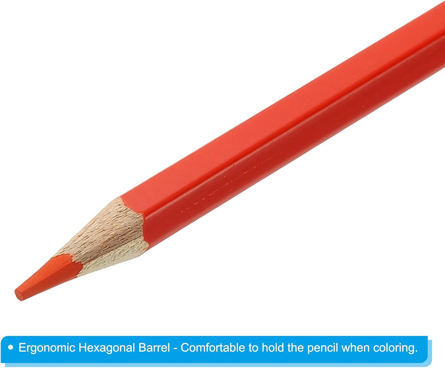 PATIKIL Watercolor Pencil, 6Pcs Water Soluble Pencils for Blending, Coloring, Sketch Drawing, Painting, Orange Red