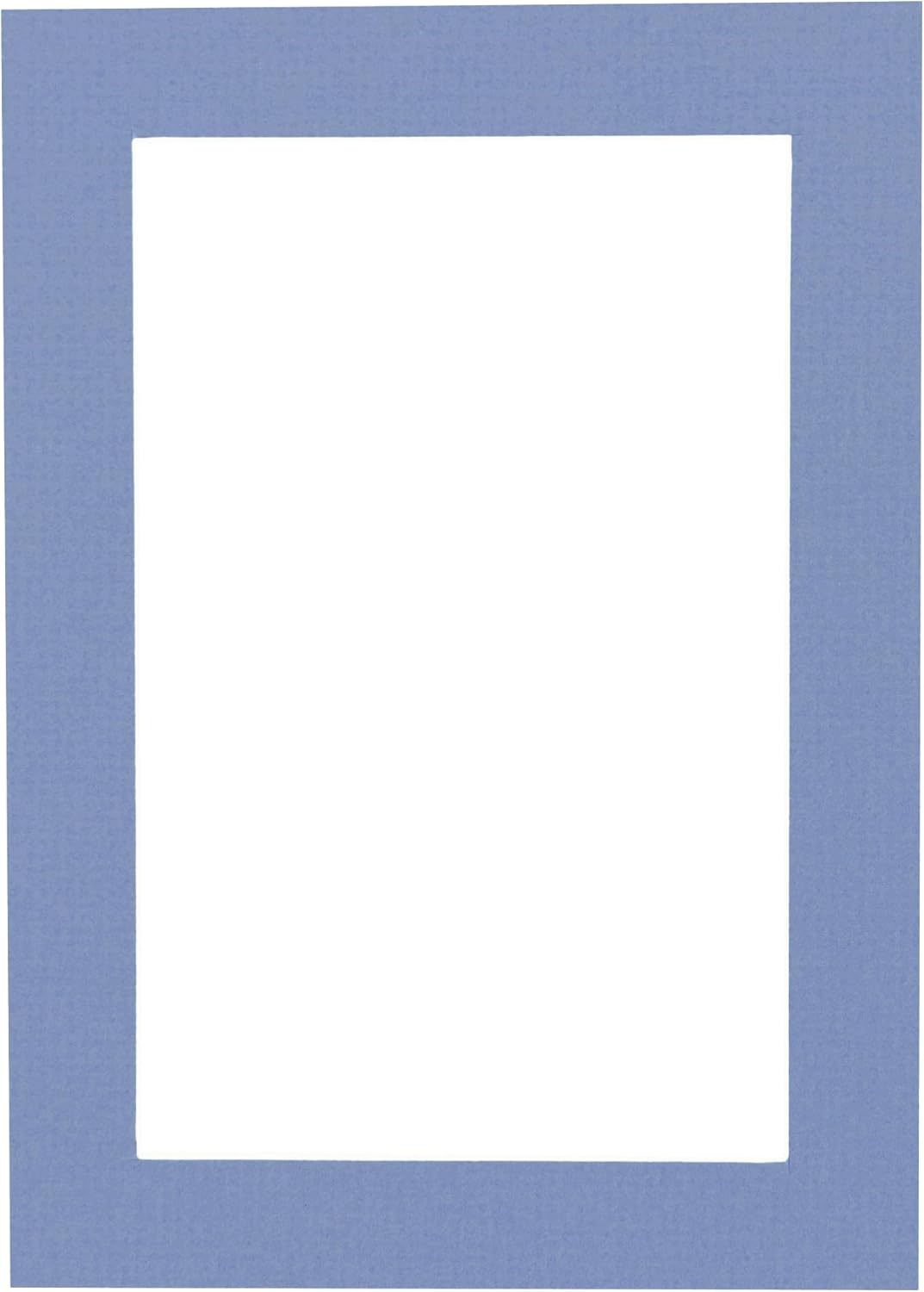 Pack of Ten 8x10 Mats Bevel Cut for 6x8 Photos - Acid Free Brittany Blue Precut Matboards for Pictures, Photos, Framing - 4-ply Thickness