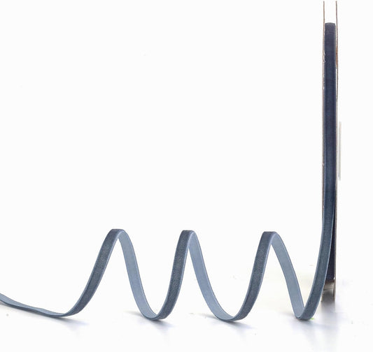 Dark Dusty Blue Velvet Ribbon,1/4" W x 20Yd Single Face,Great for Gift Wrapping,Handmade Craft and Christmas,Wedding Decoration (1/4" Dark Dusty Blue)