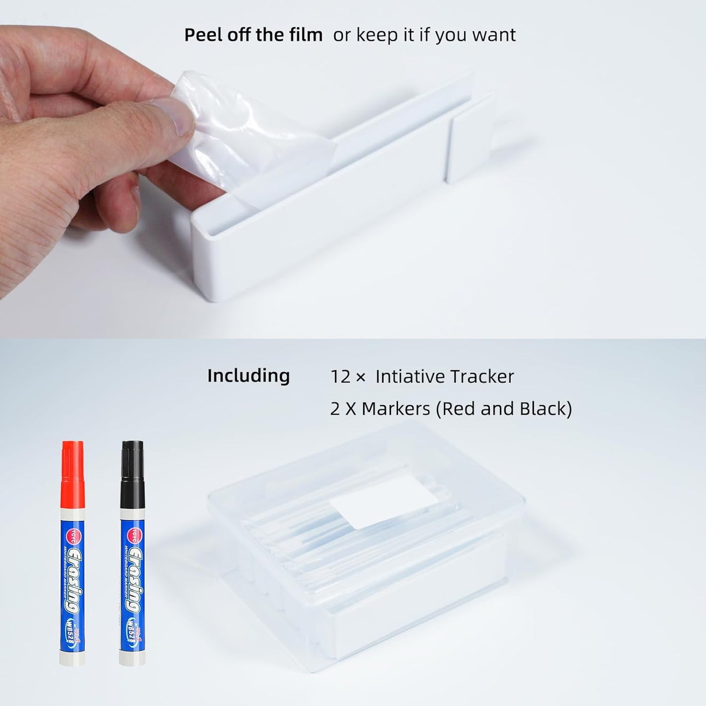 White Acrylic Erasable Screen Top Initiative Trackers 12PCS for DND, Other Tabletop RPG Game Accessories