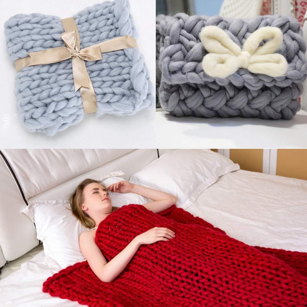 3.53oz Wool Roving Yarn, Wool Felting Supplies, Pure Wool, Chunky Yarn, Spinning Wool Roving for Needle Felting Wet Felting DIY Hand Spinning (Pink)