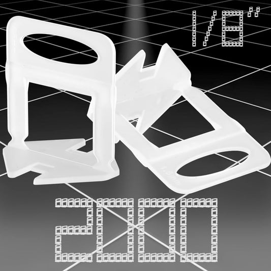 1/8” Tile Leveling System Spacers 2000 PCS Tile Leveling Clips Kit Prevent Tile lippage Leveler Spacers for DIY Professional Ceramic Tile and Stone Installation (1/8 IN, 2000)