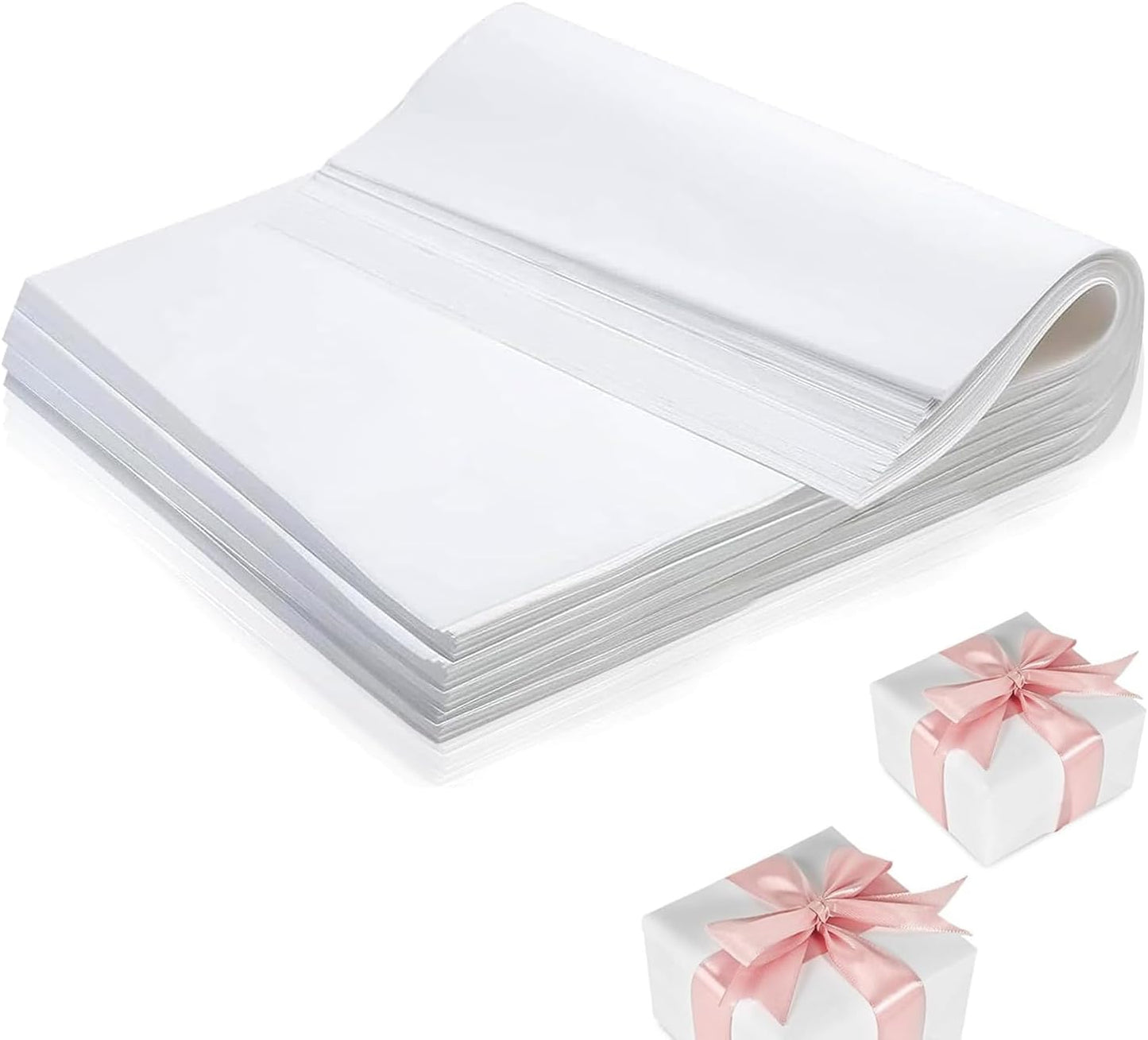 15”x 20”Kraft Paper Sheets Bulk White Paper, Large Craft Paper for Arts, Drawing, DIY Projects, White Wrapping for Gift Shipping Packaging 200 Sheets