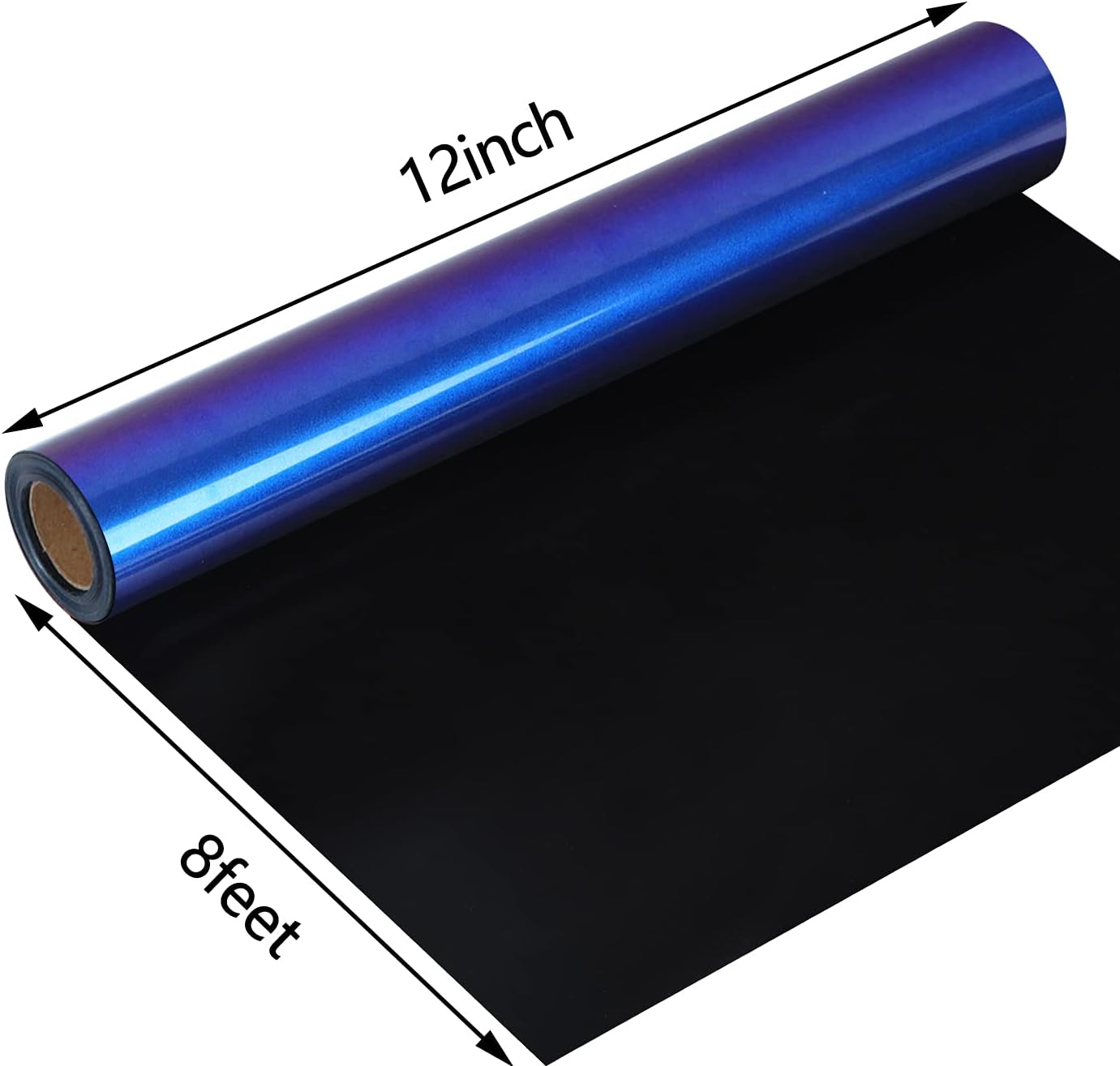 guangyintong Chameleon Heat Transfer Vinyl HTV Rolls, 12" x 8ft Blue to Purple Iron on Vinyl for T-Shirts, Changing Color HTV Vinyl for All Cutter Machines Easy to Cut & Weed for HTV DIY Design