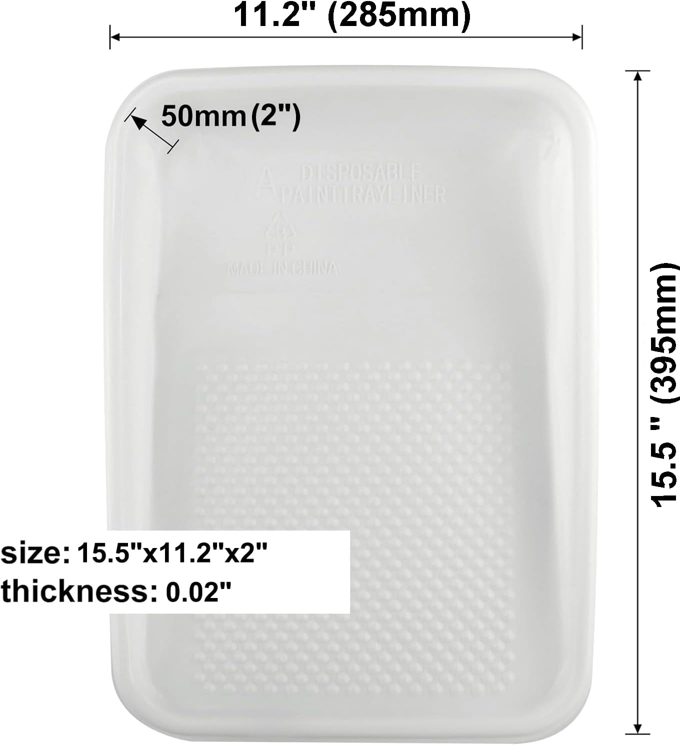 11-Pack 9 inch Disposable Plastic Paint Roller Tray -Come Up with Extra Metal Tray Liner - Ideal for DIY Painting House Projects
