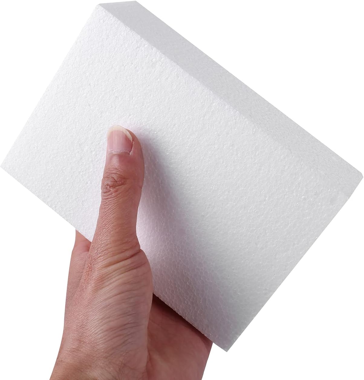 AMZQNART 8 Pack Crafts Foam Blocks, 6x4x2 Square Polystyrene Foam Bricks for Art Sculpting, Flower Arrangements, Sculpture, Modeling, School and Home DIY.