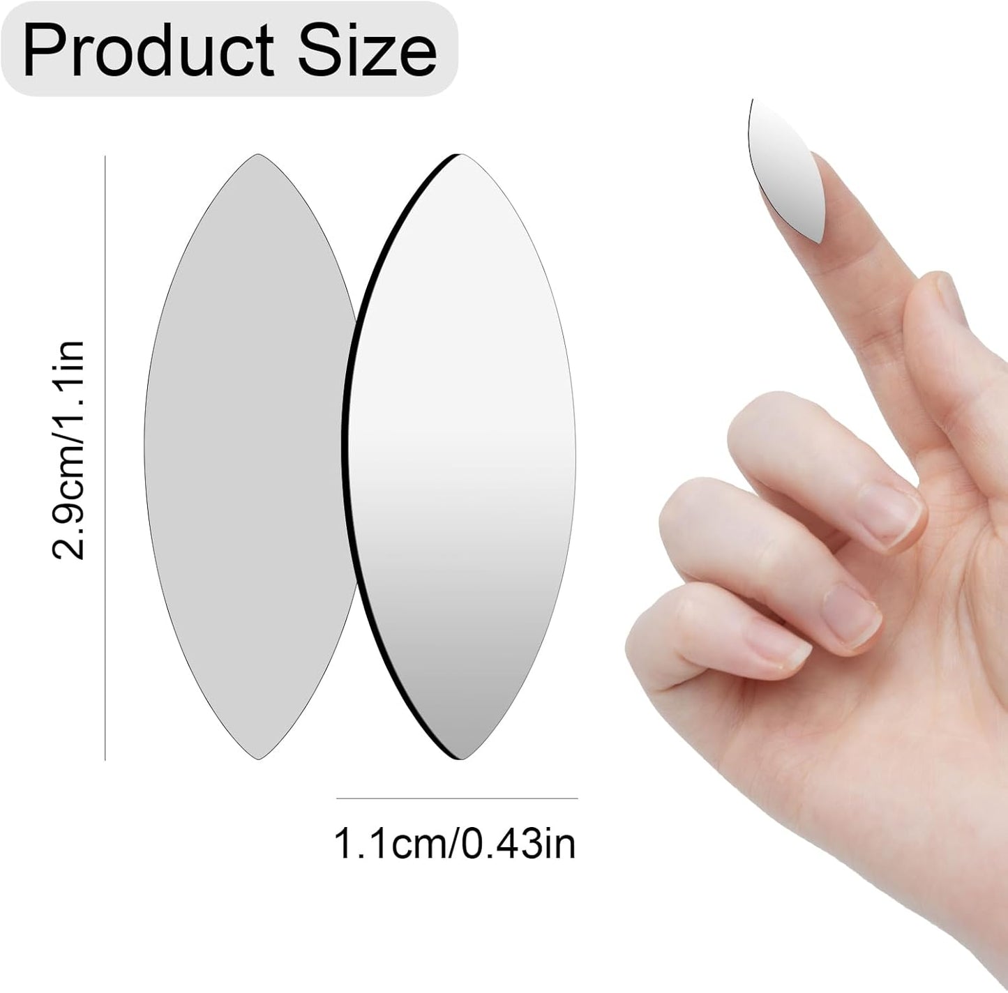 DARENYI 300Pcs Leaf Shape Craft Mirrors Mosaic Tiles Self-Adhesive Mini Leaves Petal Shape Mirror Stickers Mosaic Pieces for DIY Crafts, Art Projects and Home Décor