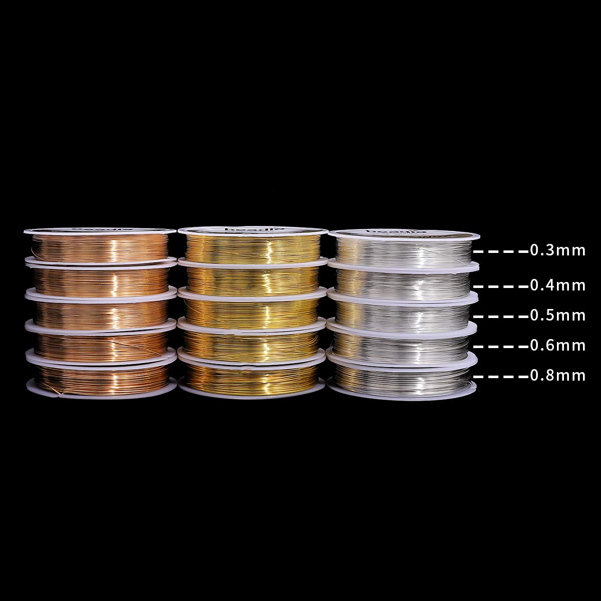 Gold Copper Wire 0.6mm Bead Cord for Bracelet Necklace Charm Beading Jewelry Making 16yard