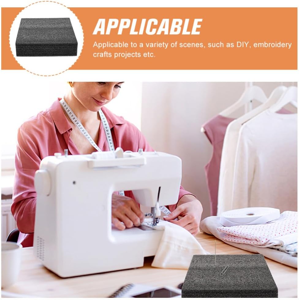 VILLCASE 3pcs Felting Board Foam High Dense, Needle Felting Pad, Work Black Rectangle Felt Mat Sewing Wool Tool for DIY Hand Craft Poking Knitting Projects 7x7 inches