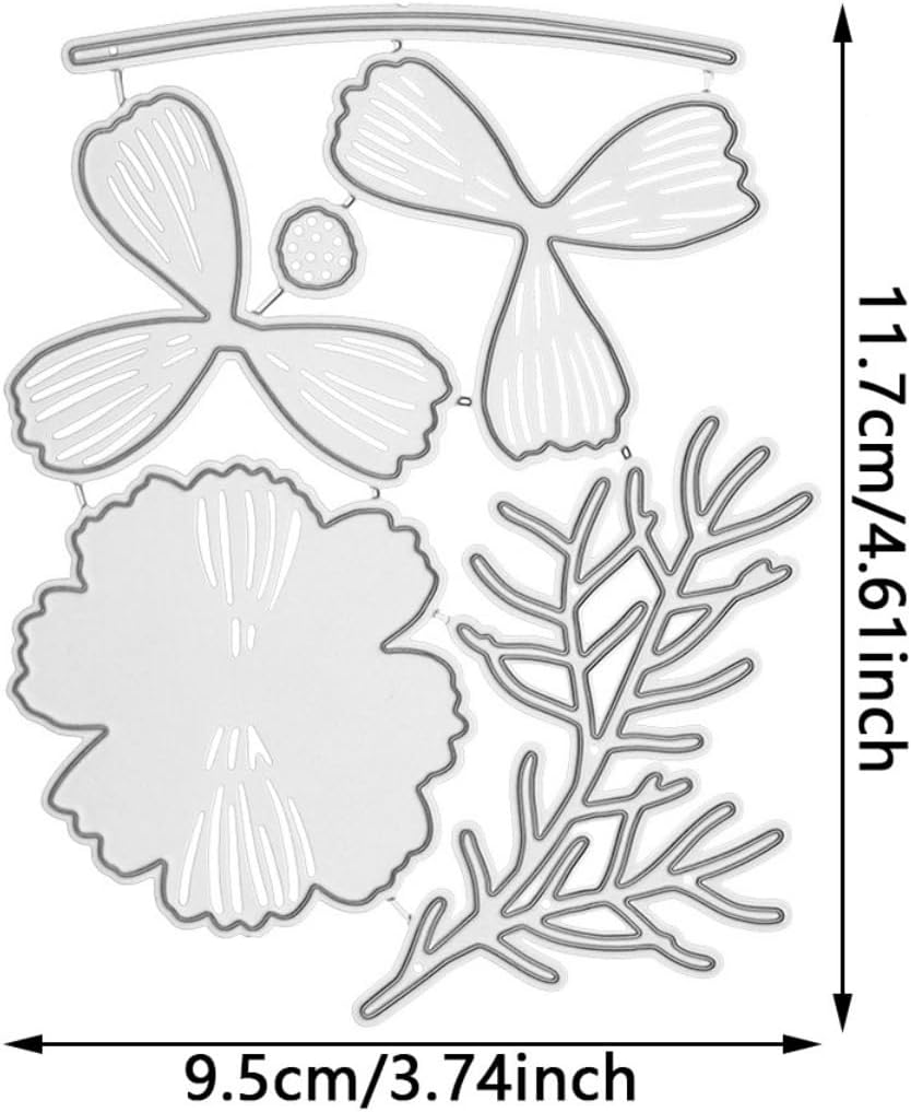 Cutting Dies Metal Stencils Scrapbooking Tools DIY Embossing Template for Paper Card Making Album Arts Crafts Supplies (Galsang Flower-9.5x11.7cm)